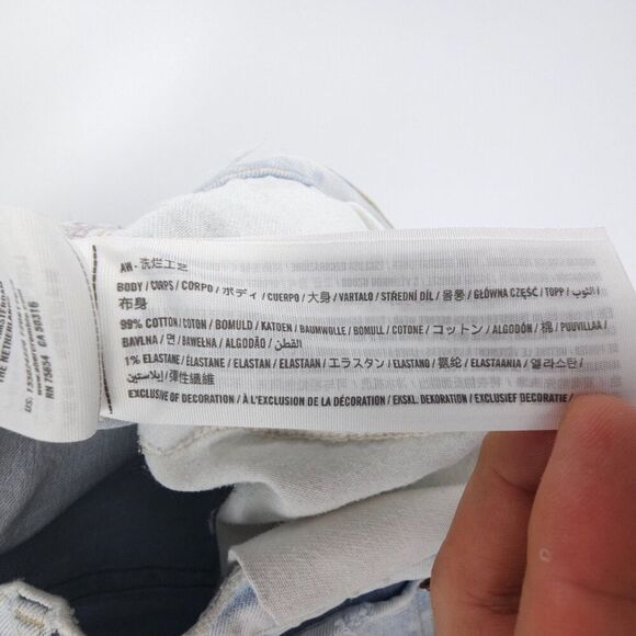 ABERCROMBIE 90s High Rise Relaxed Jean Shorts Clean Girl Raw Hem Light Denim Y2k - Picture 8 of 9